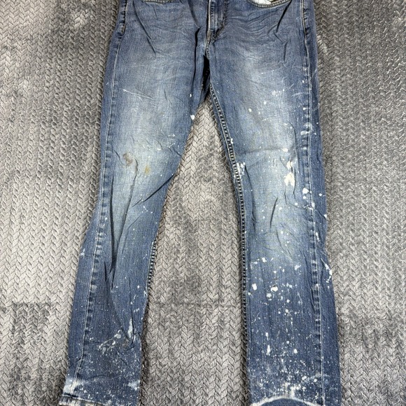 Levi's Other - Levis 511‎ Slim Jeans Mens 34x32 Medium Wash Blue Stretch Denim Stained